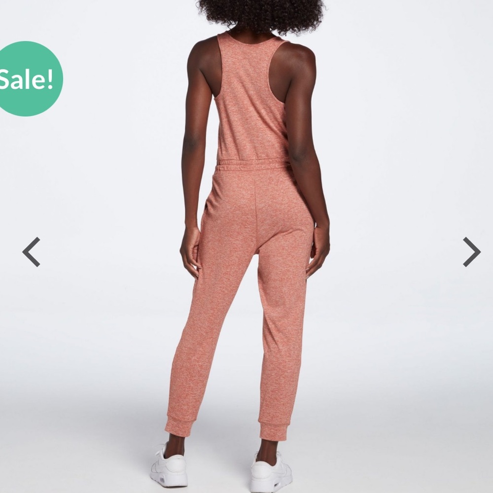 Alpine Design Rust Red Sleeveless Drawstring Jumpsuit - Picture 3 of 9